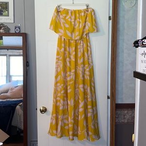 Floral Strapless Maxi Dress